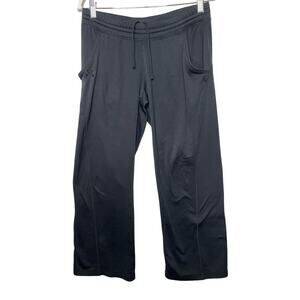 Under Armour Sweatpants Wide Leg Drawstring Waist‎ Side Pockets Black Medium